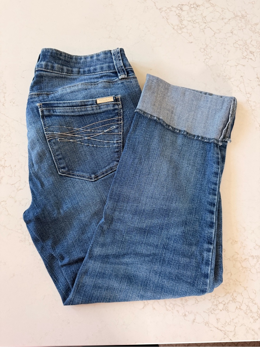 White House Black Market Midwash Cropped Jeans